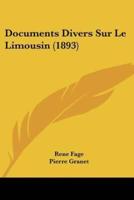 Documents Divers Sur Le Limousin (1893)