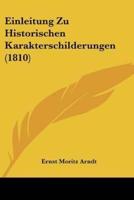 Einleitung Zu Historischen Karakterschilderungen (1810)