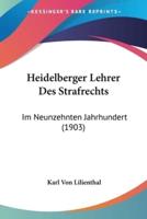 Heidelberger Lehrer Des Strafrechts