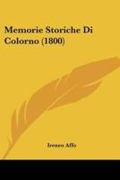 Memorie Storiche Di Colorno (1800)