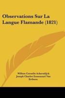 Observations Sur La Langue Flamande (1821)