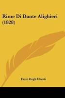 Rime Di Dante Alighieri (1828)