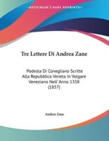 Tre Lettere Di Andrea Zane