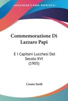 Commemorazione Di Lazzaro Papi