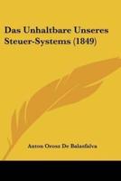 Das Unhaltbare Unseres Steuer-Systems (1849)