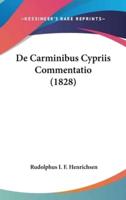 De Carminibus Cypriis Commentatio (1828)