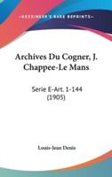 Archives Du Cogner, J. Chappee-Le Mans