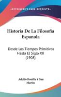 Historia De La Filosofia Espanola