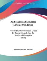 Ad Sollemnia Saecularia Scholae Mindensis