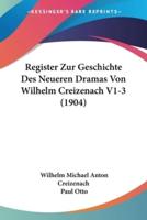 Register Zur Geschichte Des Neueren Dramas Von Wilhelm Creizenach V1-3 (1904)