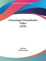 Chronologie Orientalischer Volker (1878)