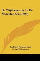 De Wijsbegeerte In De Nederlanden (1899)
