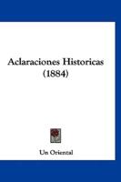 Aclaraciones Historicas (1884)