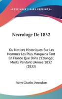 Necrologe De 1832