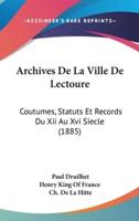 Archives De La Ville De Lectoure