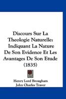 Discours Sur La Theologie Naturelle