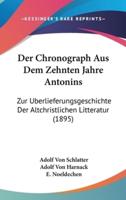 Chronograph Aus Dem Zehnten Jahre Antonins
