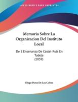 Memoria Sobre La Organizacion Del Instituto Local