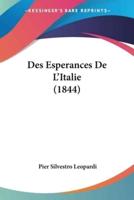Des Esperances De L'Italie (1844)