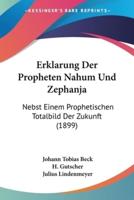Erklarung Der Propheten Nahum Und Zephanja