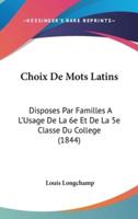 Choix De Mots Latins