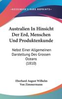 Australien in Hinsicht Der Erd, Menschen Und Produktenkunde