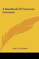 A Handbook Of Universal Literature