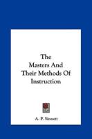 The Masters And Their Methods Of Instruction