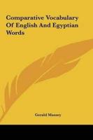 Comparative Vocabulary Of English And Egyptian Words