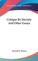 Critique by Eternity and Other Essays