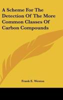A Scheme for the Detection of the More Common Classes of Carbon Compounds
