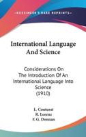 International Language And Science