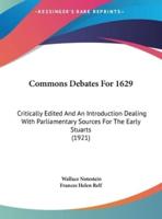 Commons Debates For 1629