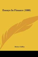 Essays in Finance (1880)