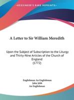 A Letter to Sir William Meredith