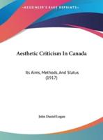 Aesthetic Criticism in Canada