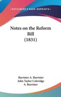 Notes on the Reform Bill (1831)