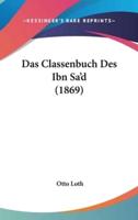 Das Classenbuch Des Ibn Sa'd (1869)