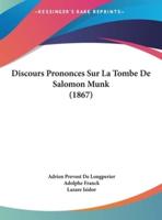 Discours Prononces Sur La Tombe De Salomon Munk (1867)