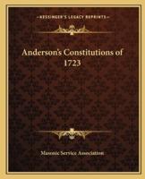 Anderson's Constitutions of 1723