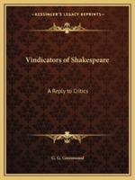 Vindicators of Shakespeare