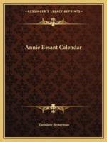 Annie Besant Calendar
