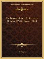 The Journal of Sacred Literature, October 1854 to January 1855