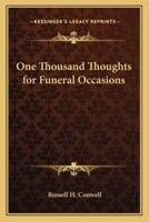 One Thousand Thoughts for Funeral Occasions