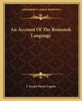 An Account Of The Romansh Language