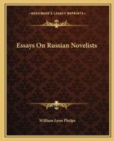 Essays On Russian Novelists