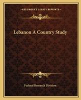 Lebanon A Country Study