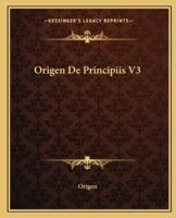 Origen De Principiis V3