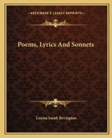 Poems, Lyrics And Sonnets