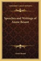 Speeches and Writings of Annie Besant